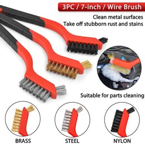 10 Pcs Car Detailing Brush Set ,Including 5 pcs Detail Brush , 3 pcs Wire Brush , Air Conditioner Brush and Microfiber Towel for Cleaning Wheels,Dashboard,Interior,Exterior,Leather, Air Vents, Emblems