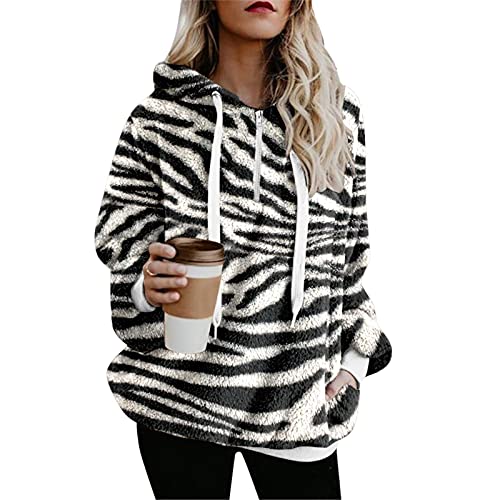 Womens Tops Round Neck Causal Long Sleeve Sweatshirt Pullovers Loose Soft Color Block Striped T Shirts Tunic Blouse(White , Large)