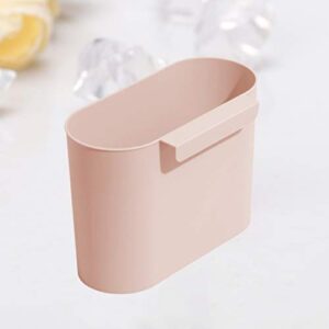 Angoily Hanging Trash Can Garbage Basket: Kitchen Hanging Waste Bin Deskside Rubbish Can Under Sink Cabinet Trash Bucket for Kitchen Bathroom Pink