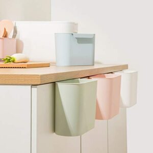 Angoily Hanging Trash Can Garbage Basket: Kitchen Hanging Waste Bin Deskside Rubbish Can Under Sink Cabinet Trash Bucket for Kitchen Bathroom Pink