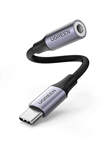 UGREEN Braided USB C to 3.5mm Audio Adapter and 2 in 1 USB C to 3.5mm Headphone and Charger Adapter Bundle