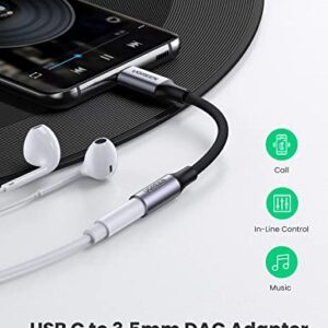 UGREEN Braided USB C to 3.5mm Audio Adapter and 2 in 1 USB C to 3.5mm Headphone and Charger Adapter Bundle