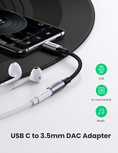 UGREEN Braided USB C to 3.5mm Audio Adapter and 2 in 1 USB C to 3.5mm Headphone and Charger Adapter Bundle