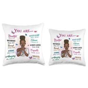 You Are Black Girl Pride Beautiful - Victorious Enough Throw Pillow, 16x16, Multicolor