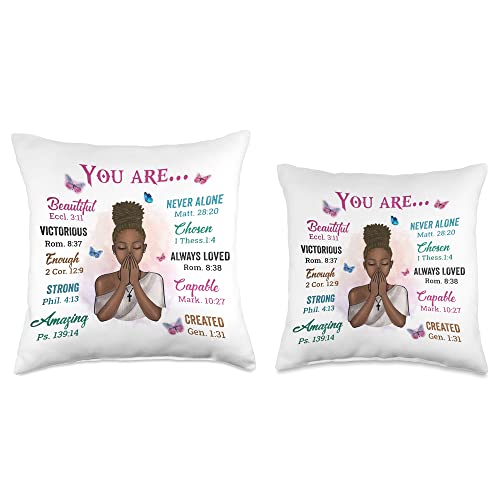 You Are Black Girl Pride Beautiful - Victorious Enough Throw Pillow, 16x16, Multicolor