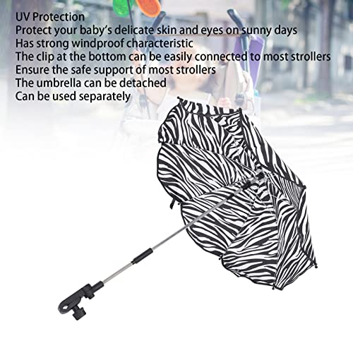 Stroller UV Protection Umbrella, Windproof Lightweight Baby Stroller Umbrella for Children for Pushchair for Pram for Wheelchairs