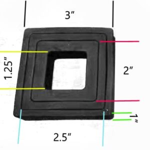 eVerHITCH 3", 2.5" and 2" Adapter Insert for Adapting Hitch Cover to Various Size Hitch RECEIVERS, Fits 3", 2.5" and 2" Receivers