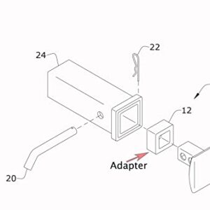 eVerHITCH 3", 2.5" and 2" Adapter Insert for Adapting Hitch Cover to Various Size Hitch RECEIVERS, Fits 3", 2.5" and 2" Receivers