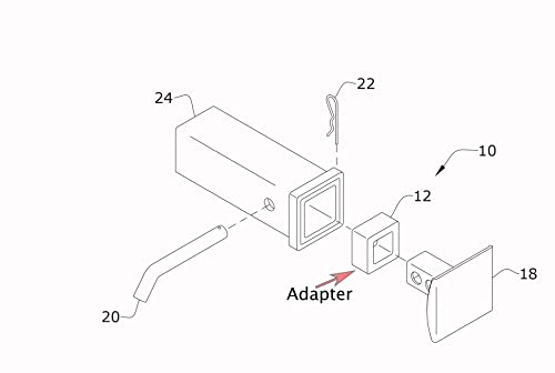 eVerHITCH 3", 2.5" and 2" Adapter Insert for Adapting Hitch Cover to Various Size Hitch RECEIVERS, Fits 3", 2.5" and 2" Receivers