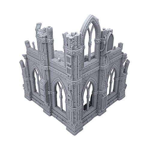 EnderToys Gothic Sci-Fi Ruins by Terrain4Print (Set C), 3D Printed Tabletop RPG Scenery and Wargame Terrain for 28mm Miniatures