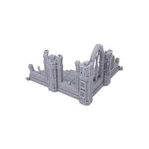 EnderToys Gothic Sci-Fi Ruins by Terrain4Print (Set C), 3D Printed Tabletop RPG Scenery and Wargame Terrain for 28mm Miniatures