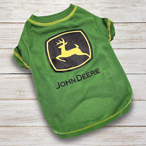 Pets First John Deere Dog T-Shirt, Small. Warm Pet Clothing for Pets, Dogs, Cats, Puppies, Kittens. Soft, Comfortable, Durable Pet Shirt. Best Dog Shirt Jacket Polo Costume