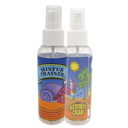 Needzo Hermit Crab Misting Spray Bottle for Cages and Terrariums, Water Bottles for Crabs, Reptiles, and Amphibians, First Pet Starter Kit, Pack of 3, 6.5 Inches