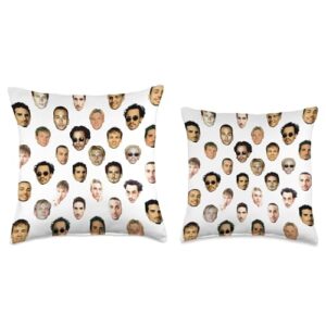 Backstreet Boys Official Backstreet Boys – Repeated Faces White Throw Pillow, 18x18, Multicolor