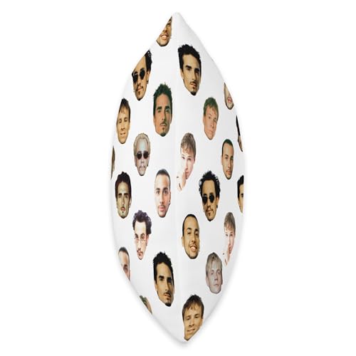 Backstreet Boys Official Backstreet Boys – Repeated Faces White Throw Pillow, 18x18, Multicolor