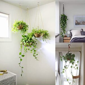 通用 Swag Hooks for Ceiling Hanging, 2 Set Ceiling Hooks for Hanging Plants, Metal Material, Hanging Screws with Beautiful Totems (White)