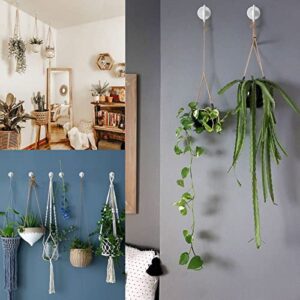 通用 Swag Hooks for Ceiling Hanging, 2 Set Ceiling Hooks for Hanging Plants, Metal Material, Hanging Screws with Beautiful Totems (White)