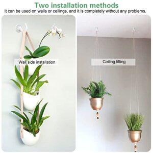 通用 Swag Hooks for Ceiling Hanging, 2 Set Ceiling Hooks for Hanging Plants, Metal Material, Hanging Screws with Beautiful Totems (White)