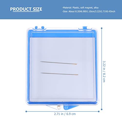MILISTEN 2 Pcs Magnetic Needle Storage Case, Magnetic Needle Keeper, Knitting Pin Holder Case for Needle Storage