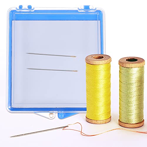 MILISTEN 2 Pcs Magnetic Needle Storage Case, Magnetic Needle Keeper, Knitting Pin Holder Case for Needle Storage