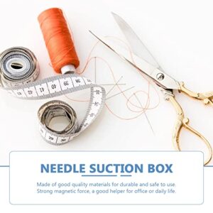 MILISTEN 2 Pcs Magnetic Needle Storage Case, Magnetic Needle Keeper, Knitting Pin Holder Case for Needle Storage