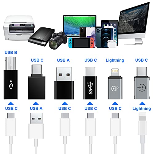 USB to USB C,Type C Female to USB Male,Type C Male to Type C Female,Compatible Samsung GalaxyMode,iPhone 13pro 12 ProXR 8 7,Laptop, PC