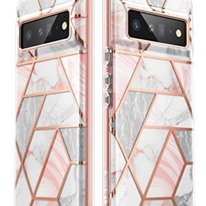 i-Blason Cosmo Protective Case for 6.7-Inch Google Pixel 6 Pro (2021), Marble Pink