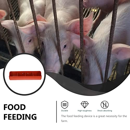 Plastic Fence Feeder: Heavy Duty Mountable Livestock Pet Feeding Bucket with 4 Compartments Hook Over Goat Trough Hook Over Feed Trough