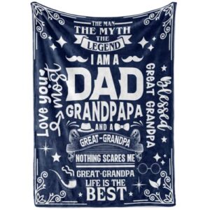 innobeta great grandpa gifts, unique flannel throw blankets gifts for great grandpa, super soft & skin-friendly, perfect opa presents for birthday, father's day, christmas, 50” x 65”