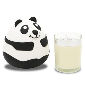 panda tumbler candle fidget scented candles roly-poly candlestick odor eliminating highly fragranced candle 4.8 oz aromatherapy candles gift for women (vanilla)