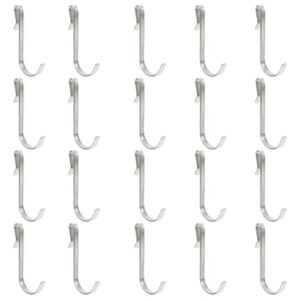 happyyami metal s hooks s shaped hook 20pcs metal hooks clip s shaped flat snap- on hooks stainless steel metal hooks hangers for indoor and outdoor lights plants stainless steel s hooks