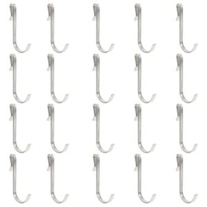 Happyyami Metal S Hooks S Shaped Hook 20pcs Metal Hooks Clip S Shaped Flat Snap- On Hooks Stainless Steel Metal Hooks Hangers for Indoor and Outdoor Lights Plants Stainless Steel S Hooks