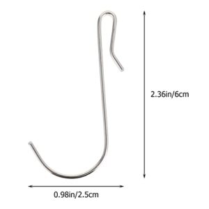 Happyyami Metal S Hooks S Shaped Hook 20pcs Metal Hooks Clip S Shaped Flat Snap- On Hooks Stainless Steel Metal Hooks Hangers for Indoor and Outdoor Lights Plants Stainless Steel S Hooks