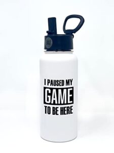 gamer gifts - gifts for teenage boys, girls - cool water bottle with straw - funny gift for teenager, tween, boyfriend, college guys, preteens, tweens, tech gamers - presents for birthday, christmas