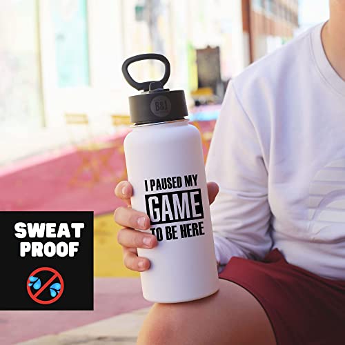 Gamer Gifts - Gifts for Teenage Boys, Girls - Cool Water Bottle with Straw - Funny Gift for Teenager, Tween, Boyfriend, College Guys, Preteens, Tweens, Tech Gamers - Presents for Birthday, Christmas