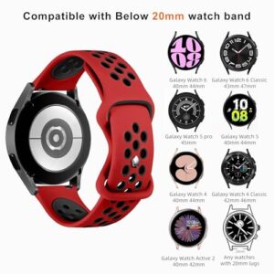 Lerobo 4 Pack Compatible for Galaxy Watch 5 Band & Galaxy Watch 4 Band 40mm 44mm/ Galaxy Watch 5 Pro Bands 45mm,Samsung Galaxy Watch Active 2 Bands/20mm Soft Silicone Sport Strap for Men Women,Large