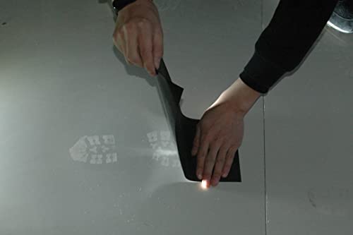 CSI Footprint Gel Lifters, Picking Up Powdered Latent Prints, Shoe Impressions, Crime Scene Forensic Supply, Black, 14x36 cm, 2 pcs/Pack