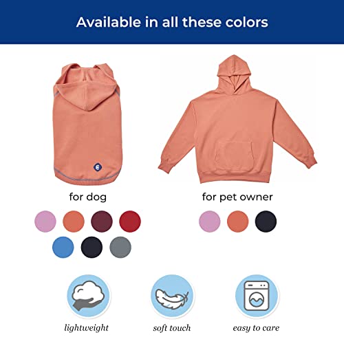 Blueberry Pet Essentials Men's Women's Better Basic Cotton Blend Hoodie Sweatshirt for Pet Parents Owners in Midnight Blue, X-Large, Matching Dog Sweatshirt Available Separately