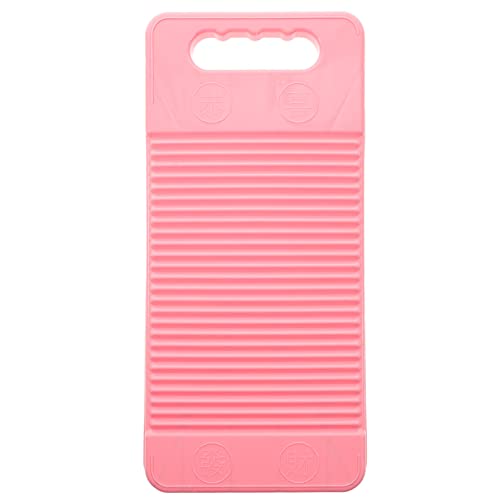 Cabilock Washing Clothes Board Laundry Washboard: Pink Non Slip Thicken Laundry Cleaning Board Hand Manual Clothes Washing Tool for Home School 44×24cm