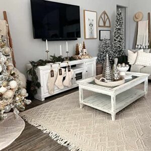 Mark&Day Area Rugs, 5x7 Staveley Bohemian/Global Beige Area Rug, Cream/White Carpet for Living Room, Bedroom or Kitchen (5' x 7'6")