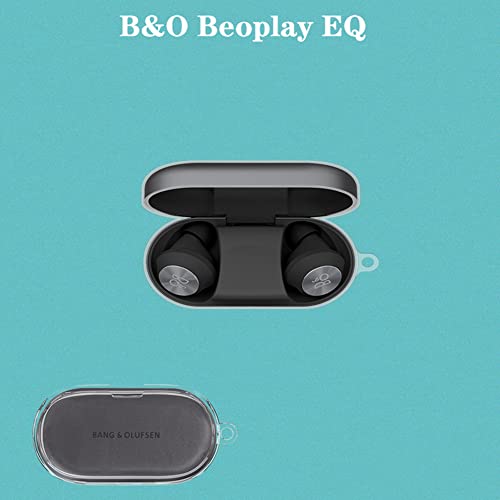 2 Pack DAYJOY Soft TPU Clear case Compatible with B&O Beoplay EQ TWS, Portable Protective Shockproof Case Cover Skin Sleeve with Key Chain for Bang&Olufsen B&O Beoplay EQ(Transparent)