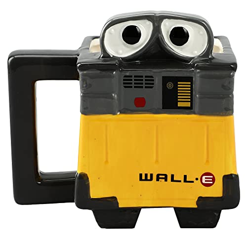 Bioworld Wall-E robot and Eve 2 PC 20 OZ. Sculpted Ceramic Mug Set