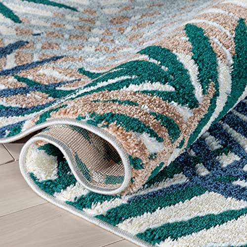 Well Woven Sono Blue Palms Botanical (5'3" x 7'3") Area Rug