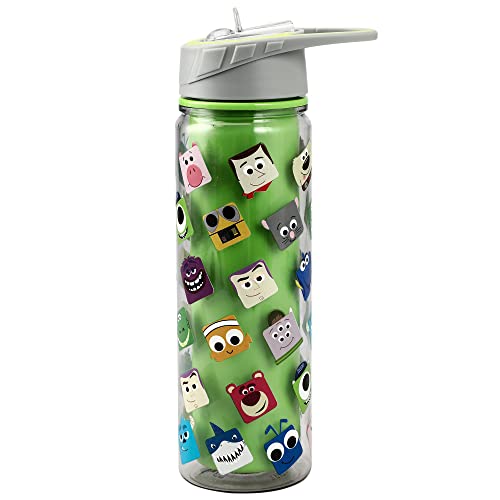 Bioworld Disney Pixar Multi Character Heads Pattern Green 16 Ounces Double Wall Tritan