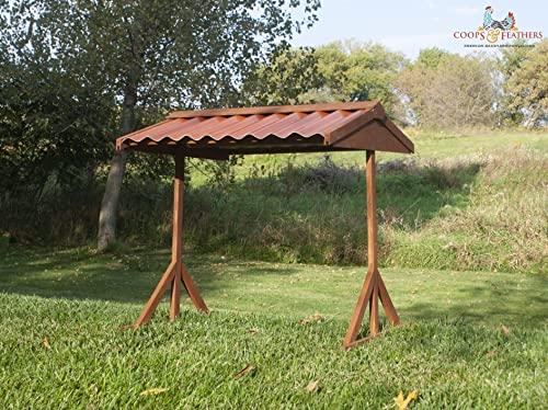 Coops & Feathers Food & Water Shelter-Keep Birds from Roosting on Feeders/Waters and & Prevent Food from Getting Wet