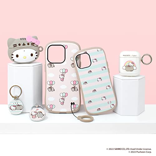 iFace Cute AirPods Pro/Pro 2 Case - Hello Kitty x Pusheen Silicone Character Figure Cover [Keychain Clip Included] [Wireless Charging Compatible]