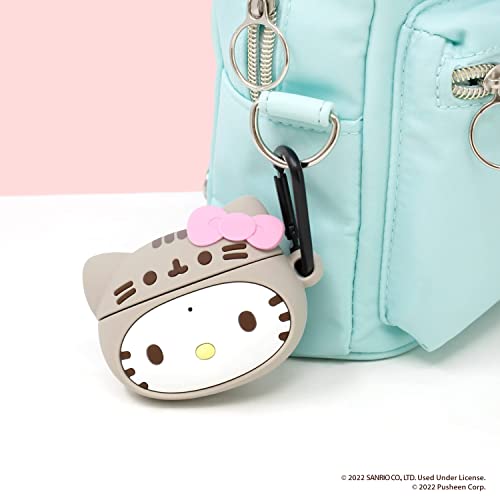 iFace Cute AirPods Pro/Pro 2 Case - Hello Kitty x Pusheen Silicone Character Figure Cover [Keychain Clip Included] [Wireless Charging Compatible]