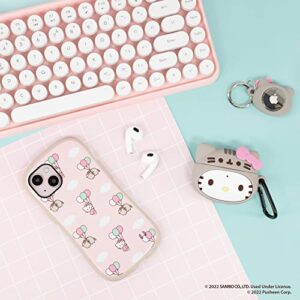 iFace Cute AirPods Pro/Pro 2 Case - Hello Kitty x Pusheen Silicone Character Figure Cover [Keychain Clip Included] [Wireless Charging Compatible]