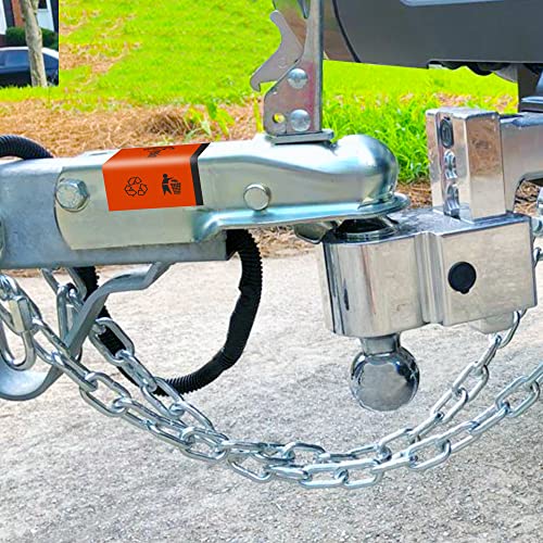 Tnyeobae 48" Trailer Safety Chain with 3/16" Spring Hook,Grade-30 Metal Safety Chain Kit 2000 lbs(Pack of 2)