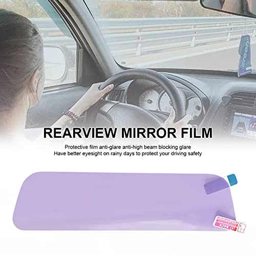 GreceYou 1pc Car Rearview Mirror Anti-Glare Film Car Interior Rearview Mirror Anti-reflective Protective film Anti-Scratch HD Nano Clear Protective Sticker Film for Safe Driving (Style 2)